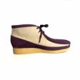 British Walkers New Castle Wallabee Boots Men s Beige and Burgundy Suede Online Hot Sale