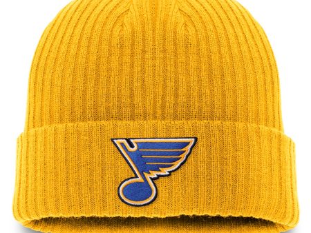 ST. LOUIS BLUES FANATICS CUFFED KNIT - YELLOW Online Sale