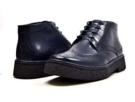 British Walkers Playboy Men s Navy Leather Wingtip Tpr For Sale