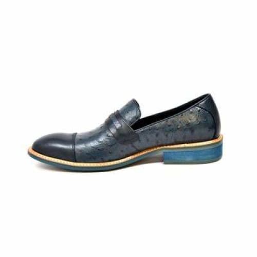 British Walkers Dolche Men s Navy Blue Leather Loafers For Cheap