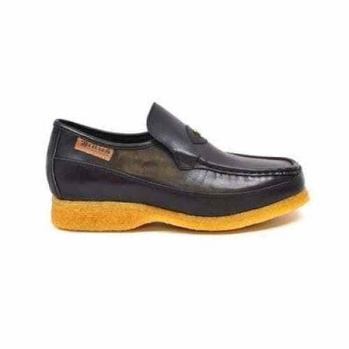 British Walkers Power Men s Black Leather Crepe Sole Slip Ons For Sale