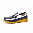 British Walkers Apollo Custom Made Men s Navy and White Ostrich Leather Slip On Hot on Sale