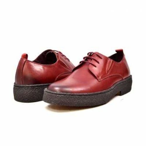 British Walkers Playboy Original Men s Burgundy Leather Low Top Oxfords For Cheap