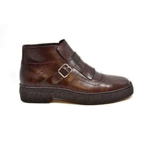 British Walkers Playboy Manhattan Wingtip Men s Brown Leather High Tops Discount