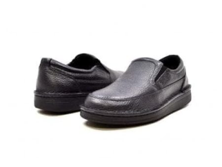 British Walkers Nottingham Men s Black Leather Leather Casual Slip On Shoes Fashion