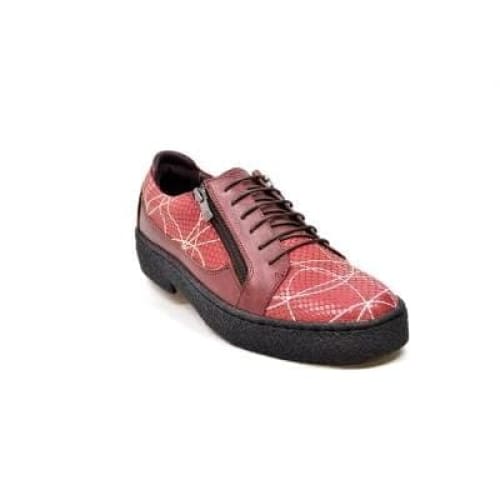 British Walkers Men s Red Snake Skin Leather w Linear Design Cheap