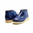 British Walkers Wallabee Boots Walker 100 Men s Navy Blue Patent Leather High Tops Fashion