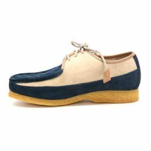 British Walkers Crown Men s Navy and Beige Suede Crepe Sole Low Top Shoes Online Hot Sale