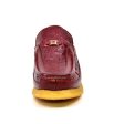 British Walkers Power 2 Men s Burgundy Ostrich Leather Custom Crepe Sole Shoes Cheap