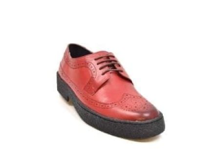 British Walkers Wingtip Low Cut Brick Red Leather Online now