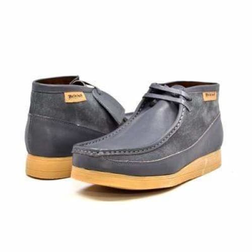 British Walkers New Castle Wallabee Boots Men s Gray Leather and Suede Sale