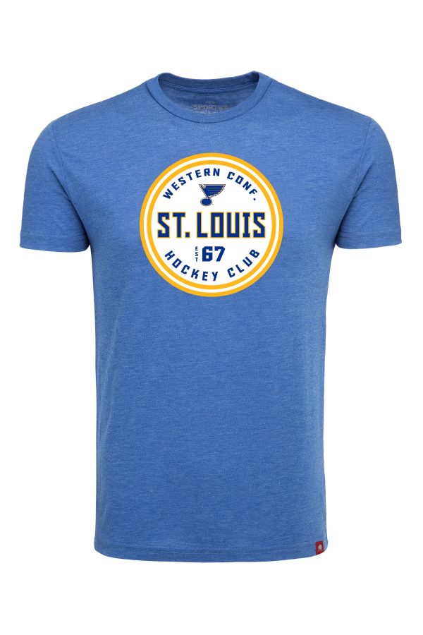 ST. LOUIS BLUES SPORTIQE HILLSBORROW COMFY TEE - ROYAL Online now