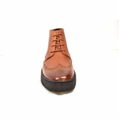 British Walkers Playboy Wingtips Limited Edition Men s Cognac Leather High Top Boots For Discount