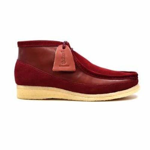 British Walkers Walker 100 Wallabee Boots Men s Burgundy Suede and Leather For Sale