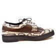 British Walkers Playboy Originals Wingtip Low Cut Men s Brown Leather & Snake Skin Oxfords For Discount