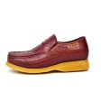 British Walkers Power 2 Men s Burgundy Ostrich Leather Custom Crepe Sole Shoes Cheap