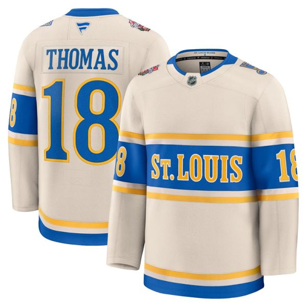 ST. LOUIS BLUES FANATICS PREMIUM THOMAS WINTER CLASSIC JERSEY - BEIGE Sale