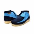 British Walkers Walker 100 Wallabee Boots Men s Navy and Sky Blue Suede Sale