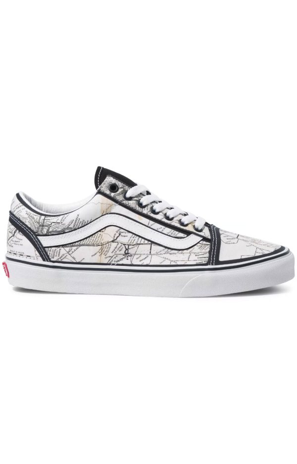 (KRF94H) Moca Old Skool Shoes - Frances Stark Map For Sale