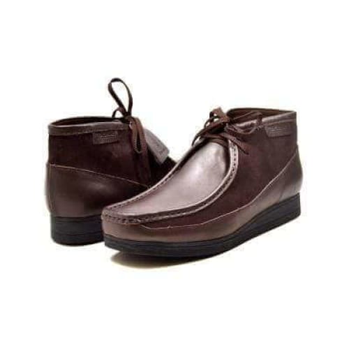 British Walkers New Castle Wallabee Boots Men s Brown Leather and Suede Sale