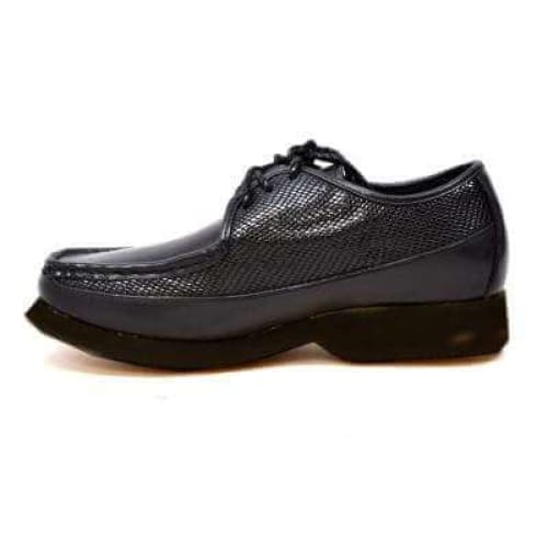 British Walkers Crown Men s Black Leather and Snake Pattern Oxfords Hot on Sale