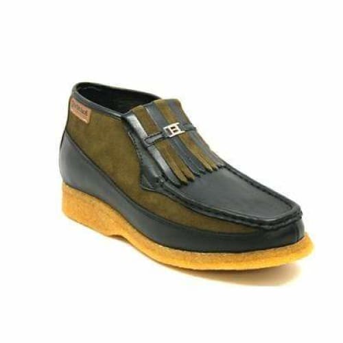 British Walkers Apollo Men s Green Leather and Suede Crepe Sole Slip On Boots Online Sale