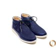 Johnny Famous Bally Style Central Park Men s Navy Blue Leather and Suede High Tops on Sale