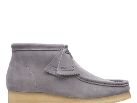 Clarks Originals Wallabee Boots Men’s Gray Suede 26169731 Online now