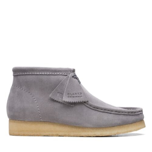 Clarks Originals Wallabee Boots Men’s Gray Suede 26169731 Online now