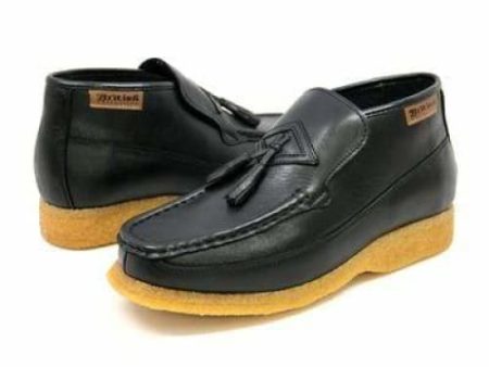 British Walkers Classic Men s Black Leather Slip On Fashion