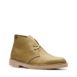 Clarks Originals Desert Boots Gtx Men s Khaki Green Leather 26144315 Online Sale