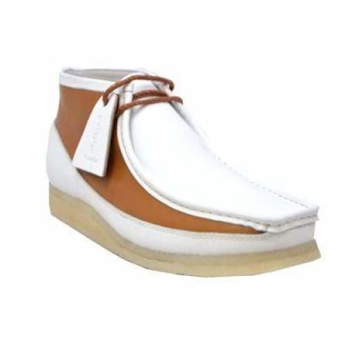 British Walkers Walker 100 Wallabee Boots Men s White and Tan Leather on Sale