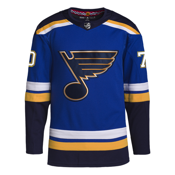 ST. LOUIS BLUES AUTHENTIC SUNDQVIST #70 HOME PRO-STITCH JERSEY - BLUE For Cheap