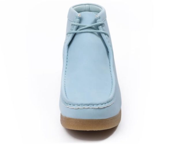 Amali Wallabee Boot Style Men s Sky Blue Suede High Top Shoes Online Hot Sale