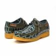 British Walkers Crown Croc Men s Green Crocodile Leather and Suede Crepe Sole Shoes Online