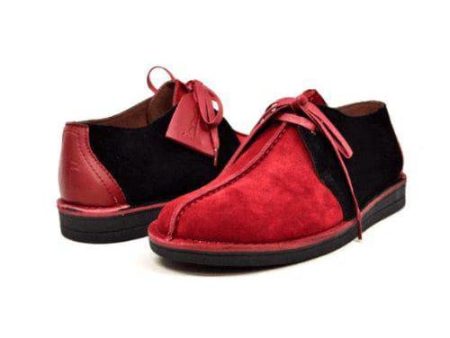 British Walkers Kingston Desert Trek Men s Burgundy and Black Suede Supply