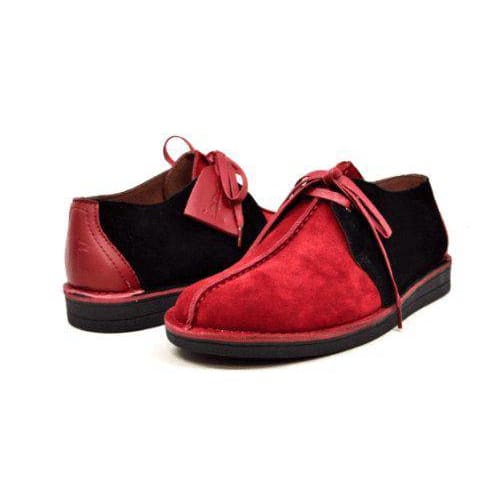 British Walkers Kingston Desert Trek Men s Burgundy and Black Suede Supply