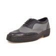 British Walkers Playboy Original Wingtips Men s Gray and Black Leather Custom Made Low Cut Oxfords Supply