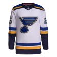 ST. LOUIS BLUES ADIDAS AUTHENTIC PRO-STITCH JORDAN KYROU #25 ROAD JERSEY - WHITE on Sale