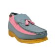 British Walkers Prince Men s Gray and Pink Leather With Pink Tassel For Discount