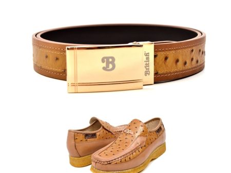 British Walkers Matching Belt Only for Harlem Men’s Ostrich Leather Supply