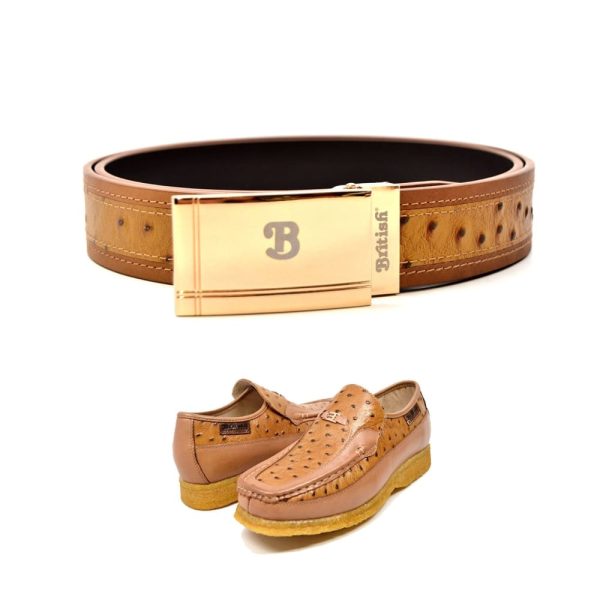 British Walkers Matching Belt Only for Harlem Men’s Ostrich Leather Supply