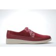 Johnny Famous Bally Style Park West Men s Red Leather and Suede Low Tops Cheap