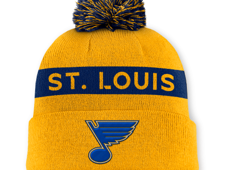 ST. LOUIS BLUES FANATICS AUTHENTIC PRO RINK POM KNIT For Discount