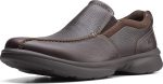 Clarks Originals Bradley Step Men s Brown Leather Oxford Slip On Shoes 26153159 on Sale