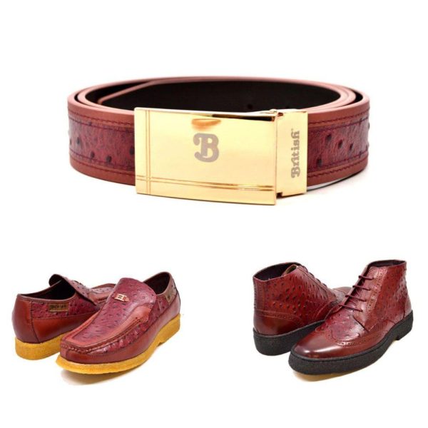 British Walkers Harlem Men s Ostrich Leather (Belt Only) For Cheap