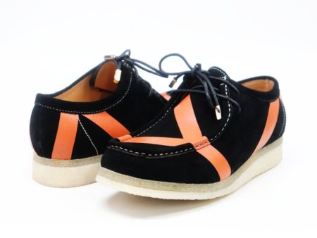 British Walkers Men s Wallabee Low Top Men s Black and Orange Striped Suede Online Sale