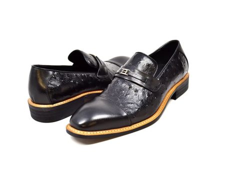 British Walkers Dolche Men s Ostrich Leather Slip Ons Sale