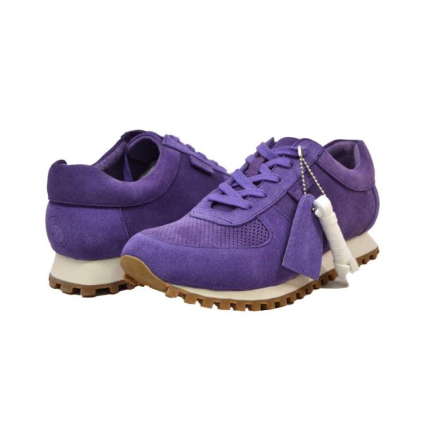 British Walkers Surrey Men s Purple Leather and Suede Sneakers Sale