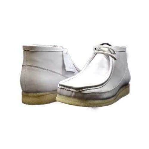 British Walkers Walker 100 Wallabee Boots Men s All White Leather For Cheap